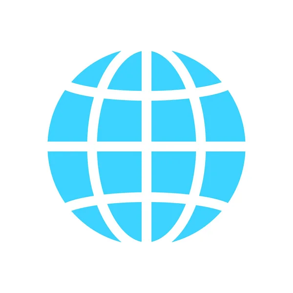 Globe Icon Flat Design Style Eps — Vettoriale Stock