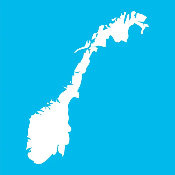 Χάρτη Της Χώρας Της Νορβηγίας — Διανυσματικό Αρχείο