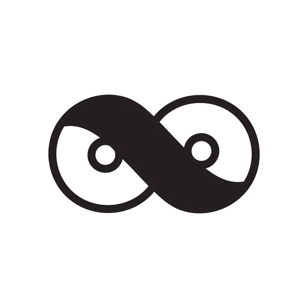 Infinito Vector Icono Logotipo Diseño Plantilla — Vector de stock