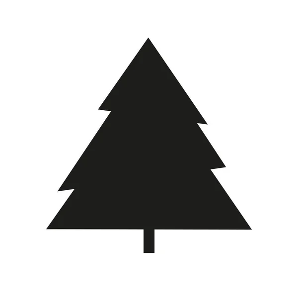 Christmas Tree Icon Flat Vector Illustration Design — Stock vektor