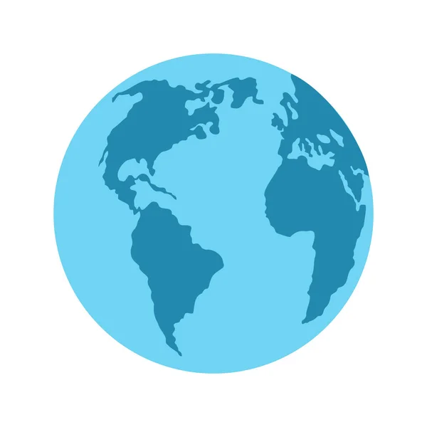 World Map Icon Vector Illustration — Stock Vector