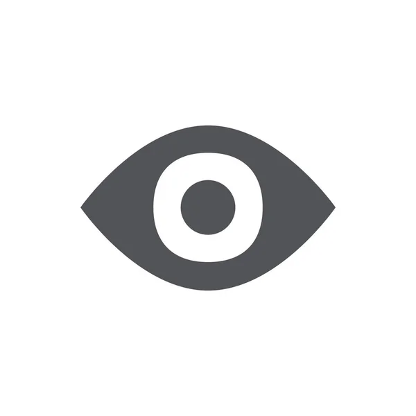 Icono Del Ojo Diseño Ilustración Vector Plano — Vector de stock