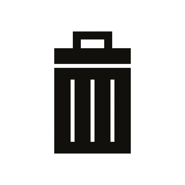 Vector Illustration Icon Garbage Bin — Stock Vector