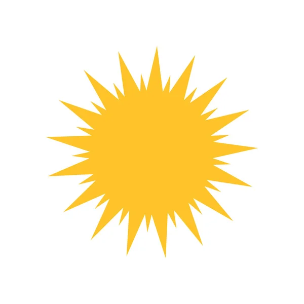 Sun Icon Flat Design Vector Illustration — Stock Vector