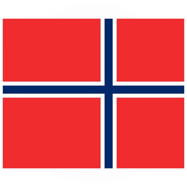 Norway Vector Ilustración Conjunto Bandera Roja Blanca — Archivo Imágenes Vectoriales