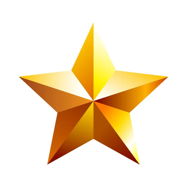 Star Icon Flat Illustration Gold Vector Symbol Web — Vetor de Stock