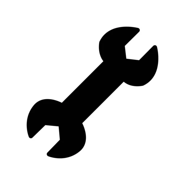 Wrench Icon Vector Illustration White Background — Vetor de Stock