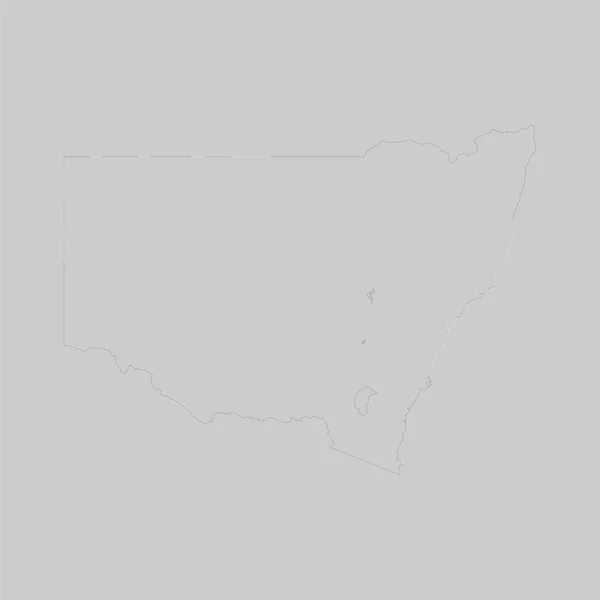 Carte Vectorielle Nouvelle Galles Sud — Image vectorielle