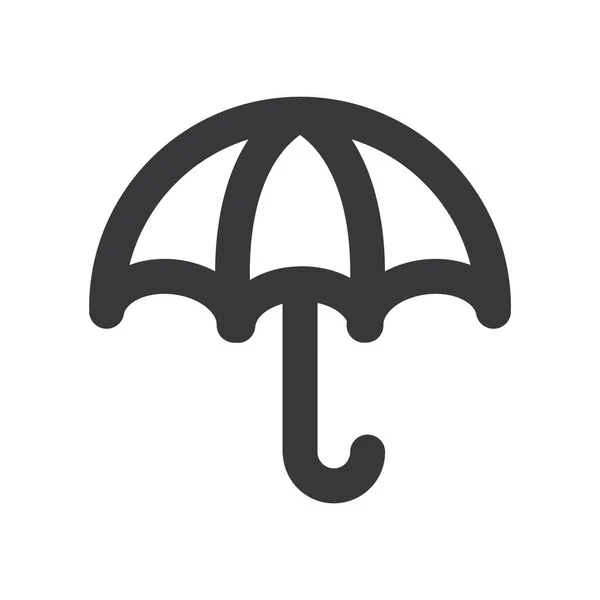 Şemsiye Simgesi Düz Vektör Çizim Tasarımı — Stok Vektör