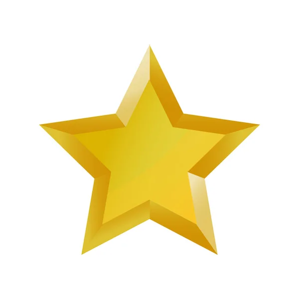 Gold Star Icon Isometric Golden Stars Vector Illustration Web Design — Stockvektor