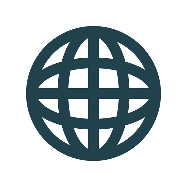 Векторна Ілюстрація Значок Світової Мережі — стоковий вектор
