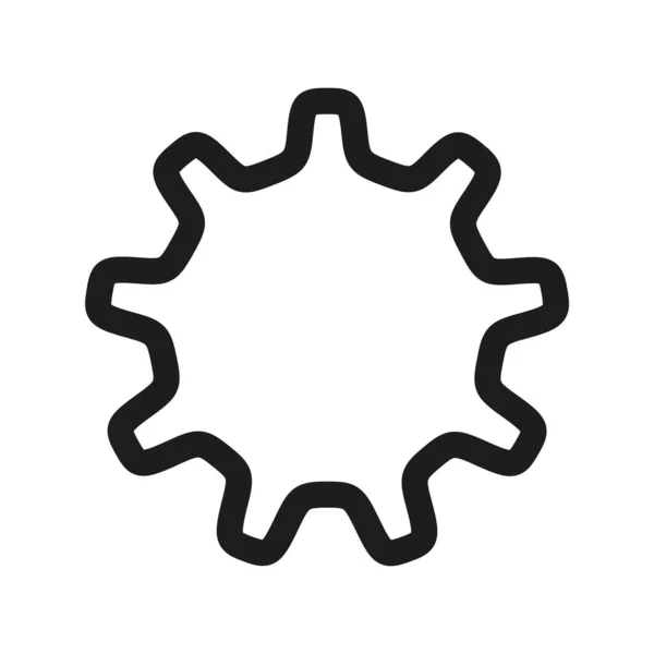 Gear Web Icon Simple Illustration — Stock Vector