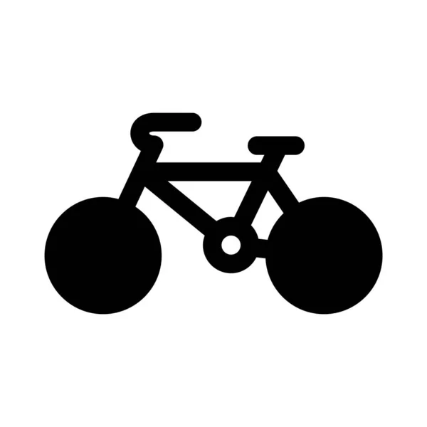 Illustrazione Vettoriale Minimalista Icona Della Bicicletta — Vettoriale Stock