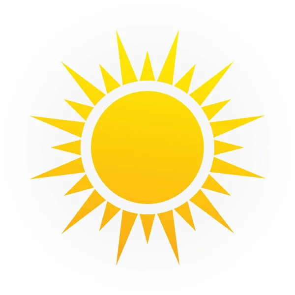 Güneş ikonu. Düz dizayn. vektör illüstrasyonu.