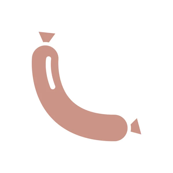 Icône Saucisse Sur Fond Blanc Illustration Vectorielle — Image vectorielle