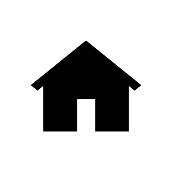 Ikon Vektor Rumah Terisolasi Latar Belakang Putih - Stok Vektor