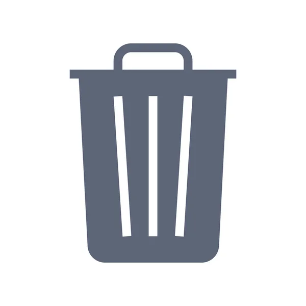 Vector Illustration Icon Garbage Bin — Vetor de Stock