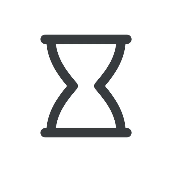 Minimalistisk Vektor Illustration Timglas Ikon — Stock vektor