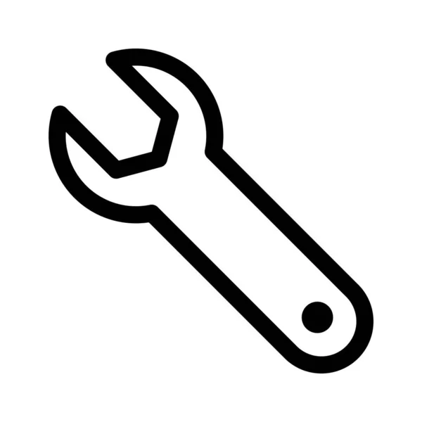 Wrench Icon Vector Illustration White Background — Stock Vector