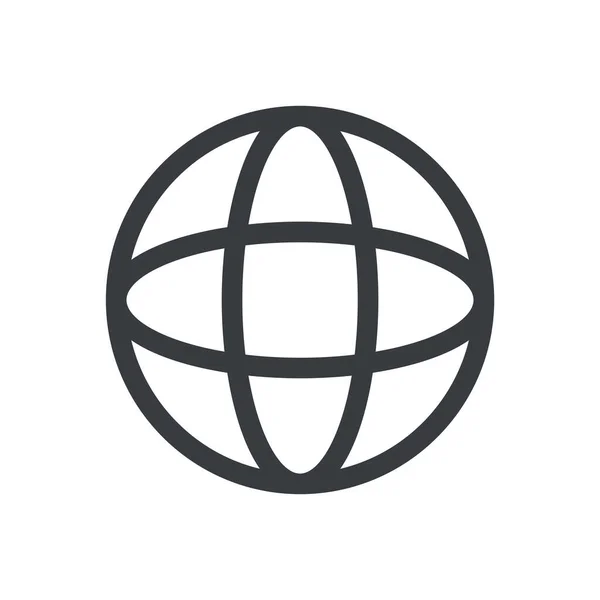 Значок Глобусу Стиль Плоского Дизайну Векторна Ілюстрація — стоковий вектор