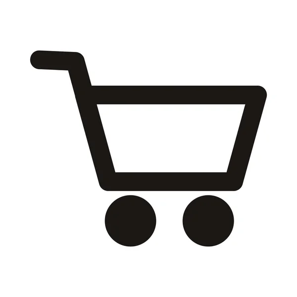 Minimalistic Vector Illustration Shopping Cart Icon — Stock Vector