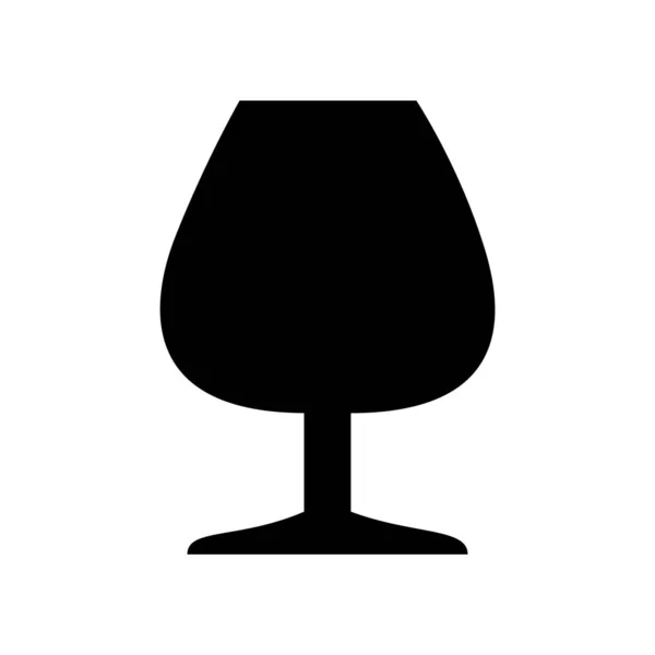 Ícone Vidro Vinho Ilustração Vetorial —  Vetores de Stock