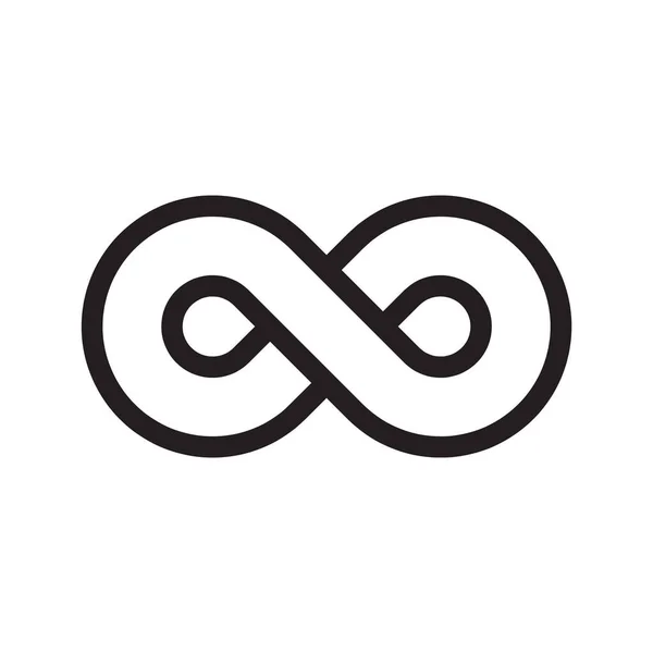 Infinity Vector Icon Logo Design Template — Vetor de Stock