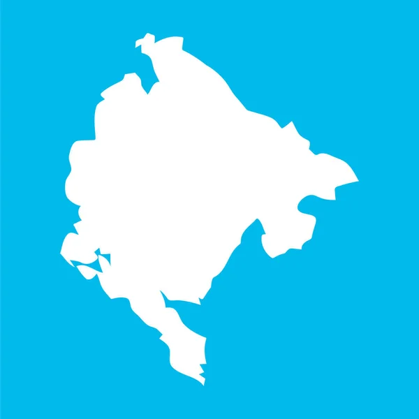 Carte Précise Pays Montenegro — Image vectorielle