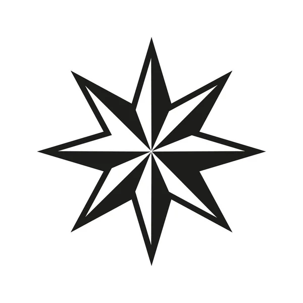 Ikona Hvězdicové Vektoru Izolovaná Bílém Pozadí — Stockový vektor