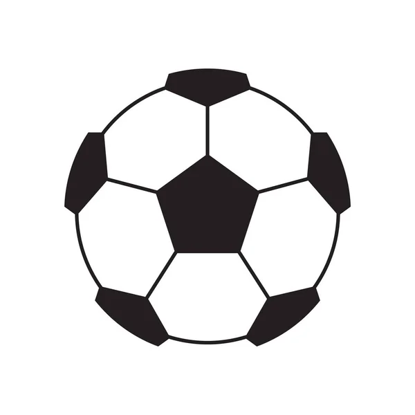 サッカーボールのアイコン 白い背景に隔離されたウェブデザインのためのアウトラインサッカーゲームベクトル記号 — ストックベクタ