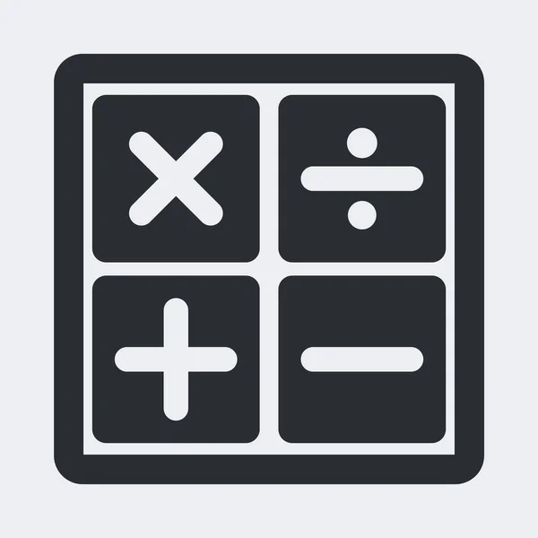 Calculadora Estilo Plano Icono Vector Ilustración — Archivo Imágenes Vectoriales