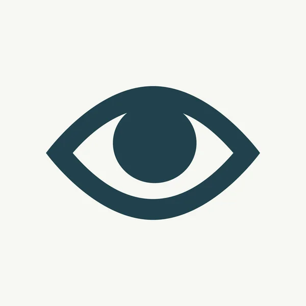 Icona Dell Occhio Disegno Piatto Dell Illustrazione Vettoriale — Vettoriale Stock