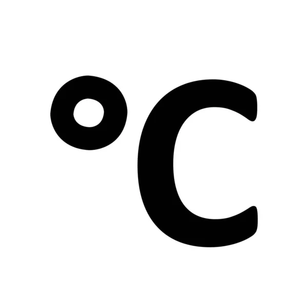Vector Illustration Flat Design Celsius Icon — Stock Vector