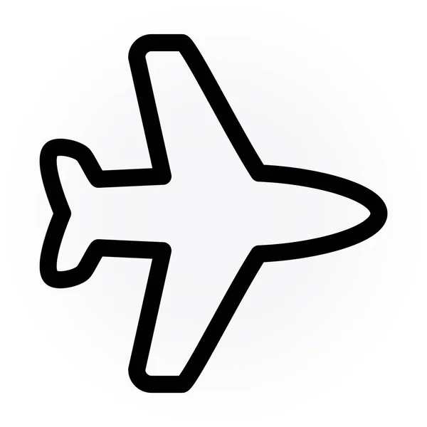 Vector Illustration Icon Plane — Stock Vector
