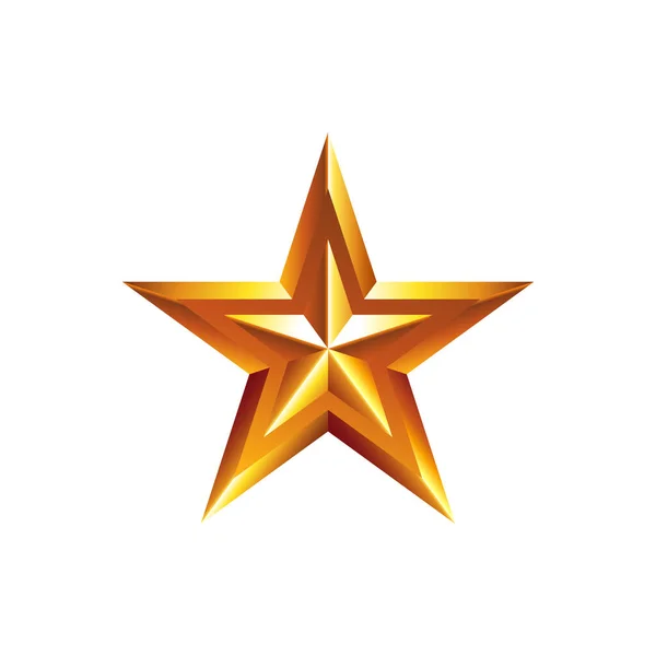 Ícone Ilustração Vetorial Uma Estrela — Vetor de Stock
