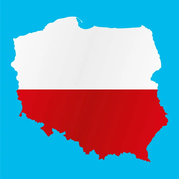 ベクトル イラスト ポーランドの旗 — ストックベクタ
