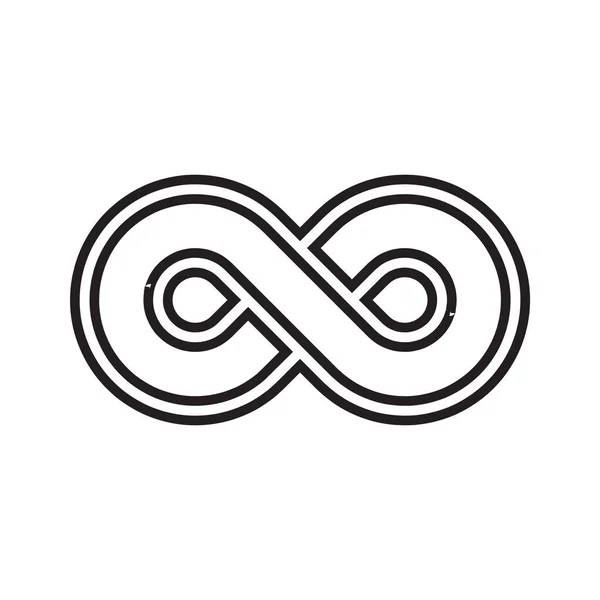 Infinito Vector Icono Logotipo Diseño Plantilla — Archivo Imágenes Vectoriales