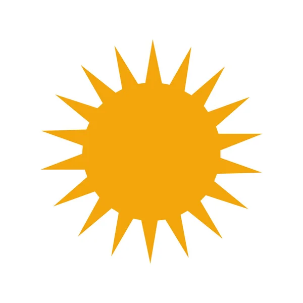 Icona Del Sole Illustrazione Piatta Del Vettore Del Pulsante Solare — Vettoriale Stock