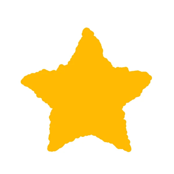 Star Icon Flat Illustration Golden Stars Vector Isolated White Background — Vetor de Stock