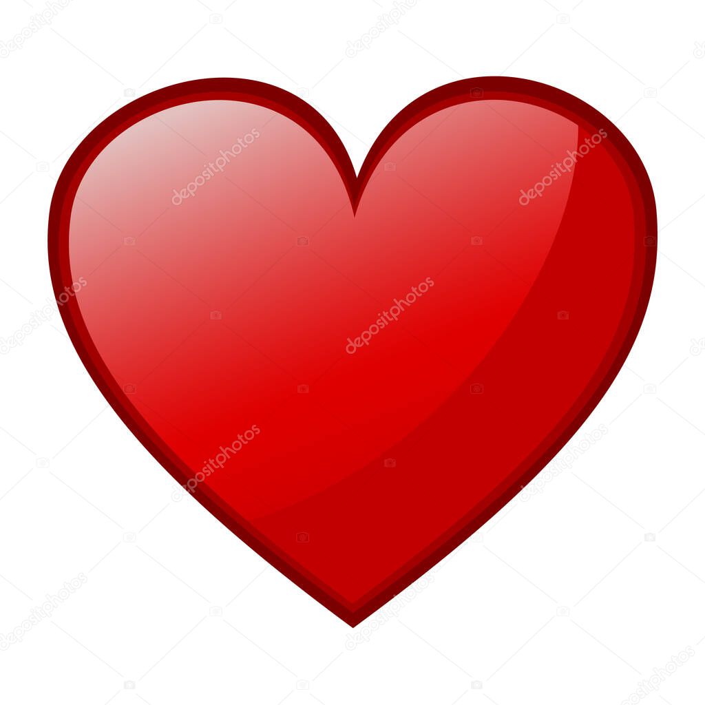 heart icon on  background. Love logo heart illustration.