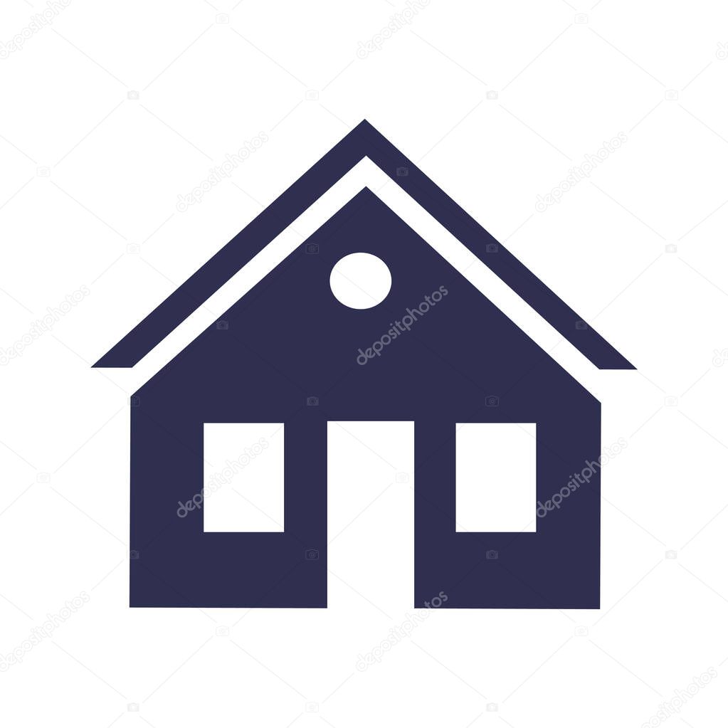 vector icon of house isolated on white background