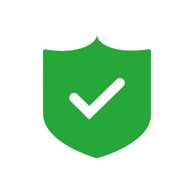 minimal vektör illüstrasyonu, işaretleme simgesi olan kalkan