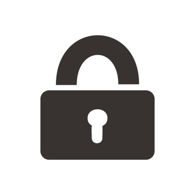 asma kilit ikon vektör çizimi