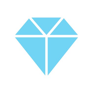 Elmas. Web simgesi basit illüstrasyon