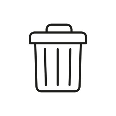 Çöp kutusunun vektör illüstrasyon simgesi 