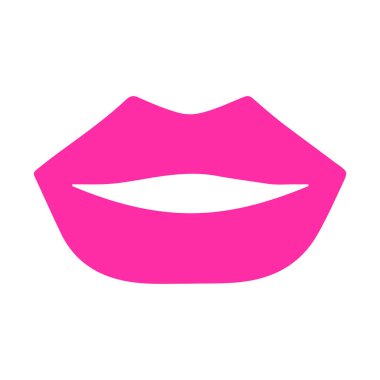 minimalist vektör illüstrasyonu, dudak simgesi