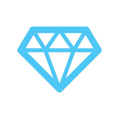 Elmas. Web simgesi basit illüstrasyon