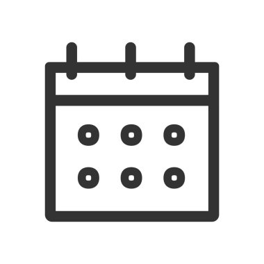Takvimin vektör illüstrasyon simgesi 