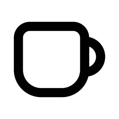 kahve fincanı simgesi, vektör illüstrasyonu