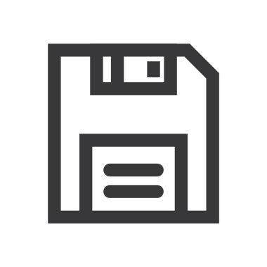 Disket disk simgesi vektör illüstrasyonu